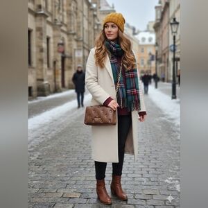 Nicole Lee Brown Floral Crossbody Bag with Gold Chain